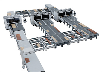 Trung tâm gia công máy khoan sáu mặt Dây chuyền sản xuất trực tuyến cho chế biến gỗ
